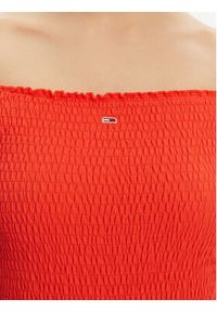 Tommy Jeans Sukienka letnia DW0DW20298 Pomarańczowy Slim Fit. Kolor: pomarańczowy. Materiał: bawełna. Sezon: lato #3
