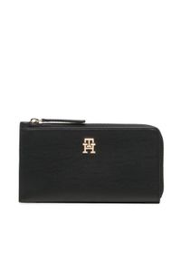 TOMMY HILFIGER - Tommy Hilfiger Duży Portfel Damski Th Feminine Large Slim Wallet AW0AW14890 Czarny. Kolor: czarny. Materiał: skóra #1