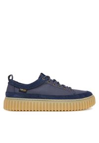 Clarks Sneakersy Torhill Lace 26186153 Granatowy. Kolor: niebieski. Materiał: materiał #1