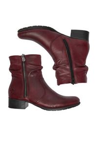 Rieker Botki CEO-78656-35 Bordowy. Kolor: czerwony. Materiał: skóra #7