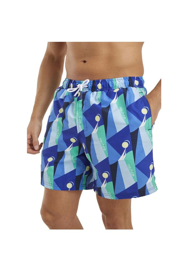 Nautica - Szorty plażowe męskie Nixon 6" Swim Short. Okazja: na plażę. Kolor: wielokolorowy. Materiał: materiał, poliester