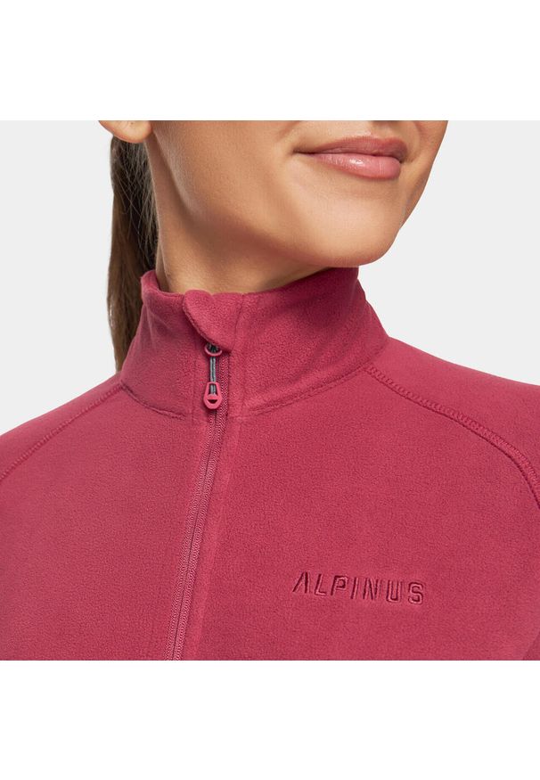 Bluza turystyczna polarowa damska 1/3 zip Alpinus Lucania Tactical. Kolor: różowy. Materiał: polar. Sport: turystyka piesza