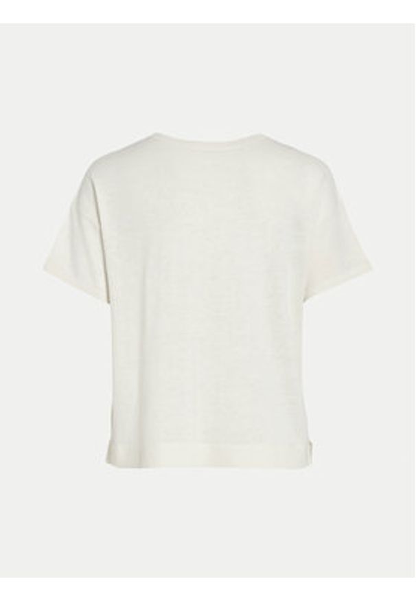 Vila T-Shirt Abella 14089540 Biały Relaxed Fit. Kolor: biały. Materiał: syntetyk
