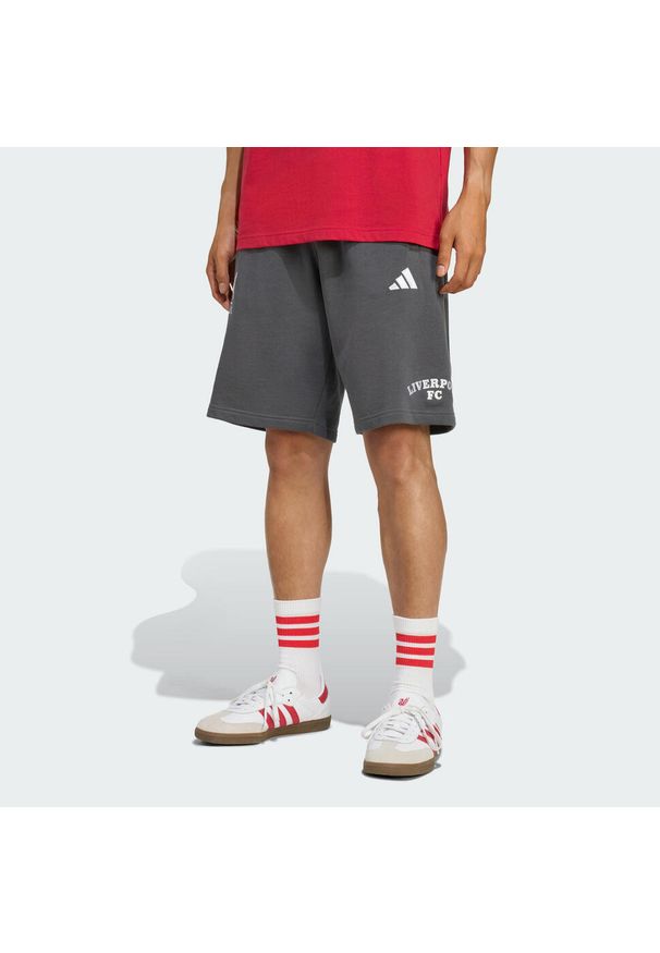 Adidas - Szorty Liverpool FC US Pack. Kolor: szary. Sport: fitness