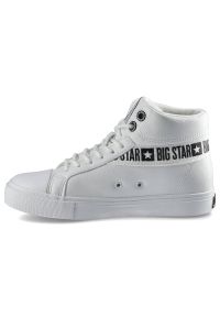 Big-Star - Białe Sneakersy Big Star Damskie Wygodne Obuwie. Kolor: biały. Materiał: skóra ekologiczna. Szerokość cholewki: normalna #3