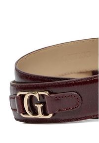 Guess Pasek Damski BW9175 P4435 Bordowy. Kolor: czerwony. Materiał: skóra #4