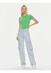 Lacoste T-Shirt TF7218 Zielony Slim Fit. Kolor: zielony. Materiał: bawełna #5