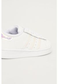 adidas Originals - Buty dziecięce Superstar EL FV3143. Zapięcie: sznurówki. Kolor: biały. Materiał: guma. Wzór: nadruk. Model: Adidas Superstar #3