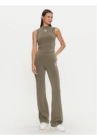 Guess Bluzka Elea V4YP04 KCDN0 Khaki Regular Fit. Kolor: brązowy. Materiał: wiskoza #5