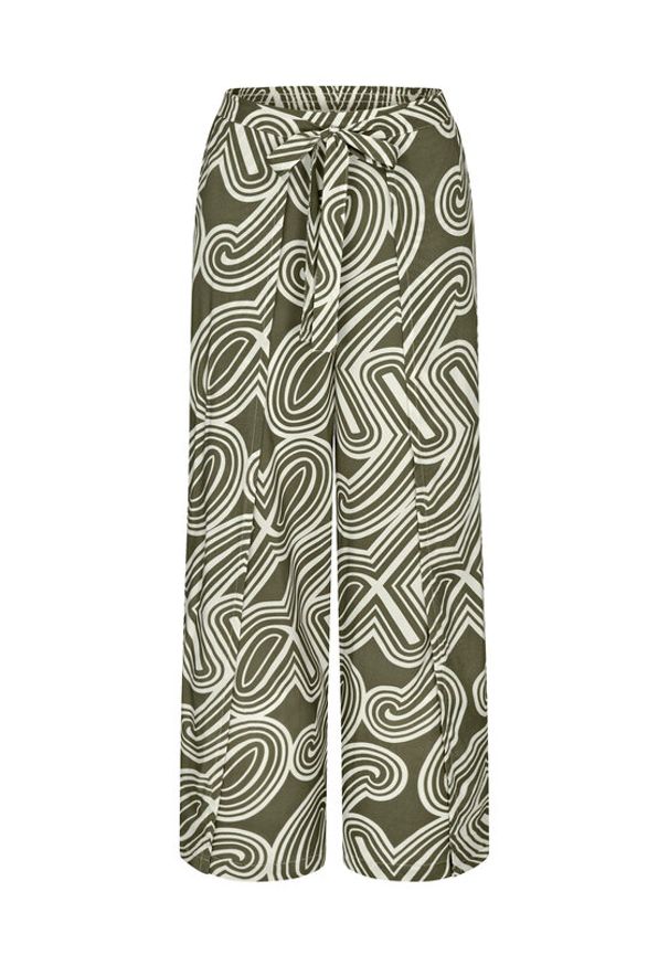 Triumph Spodnie materiałowe Beach MyWear 10222189 Zielony Wide Leg. Kolor: zielony. Materiał: wiskoza