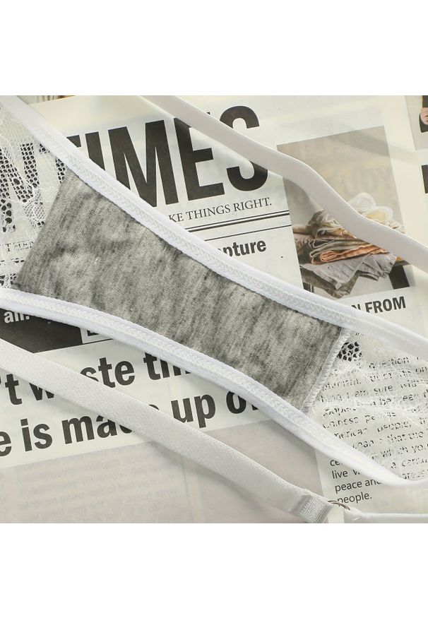 Intica - Koronkowy komplet bielizny z figami na wyjątkowe okazje Annerose. Kolor: biały. Materiał: koronka. Wzór: koronka