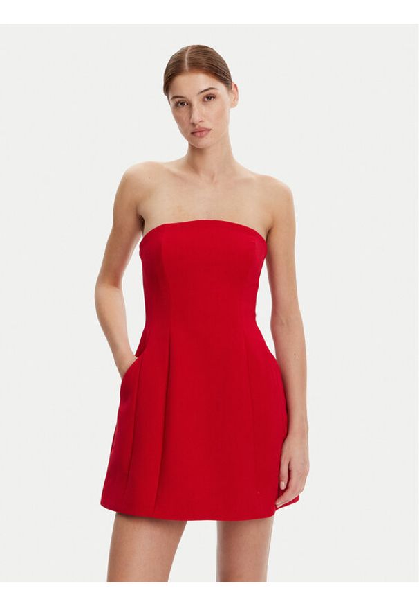 BARDOT - Bardot Sukienka koktajlowa 59333DB2 Czerwony Regular Fit. Kolor: czerwony. Materiał: syntetyk. Styl: wizytowy