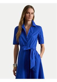 Lauren Ralph Lauren - LAUREN RALPH LAUREN Sukienka koszulowa 200748950020 Niebieski Regular Fit. Kolor: niebieski. Materiał: bawełna. Typ sukienki: koszulowe #3