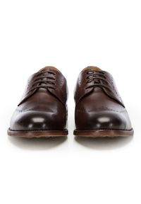 Wittchen - Męskie buty skórzane z delikatnym dziurkowaniem. Nosek buta: otwarty. Kolor: brązowy. Materiał: skóra. Styl: klasyczny #3