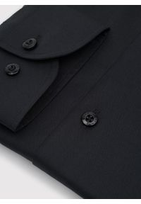Pako Lorente - PAKO LORENTE - Czarna koszula męska z bawełny. Kolor: czarny, biały. Materiał: bawełna. Długość rękawa: długi rękaw. Długość: długie #2