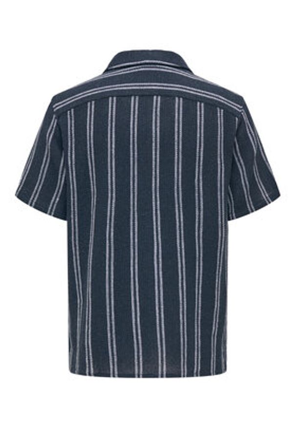 Only & Sons Koszula 22025659 Granatowy Regular Fit. Kolor: niebieski. Materiał: syntetyk