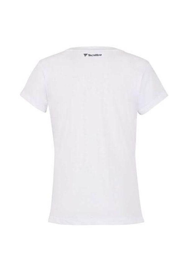 TECNIFIBRE - Koszulka sportowa damska Tecnifibre 22WTRTW23. Kolor: biały. Długość rękawa: krótki rękaw. Długość: krótkie