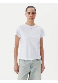 Pinko - PINKO T-Shirt Bussolotto 100373 A2OG Biały Regular Fit. Kolor: biały. Materiał: bawełna #1