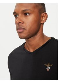 Aeronautica Militare T-Shirt AM1UTI002 Czarny Regular Fit. Kolor: czarny. Materiał: bawełna