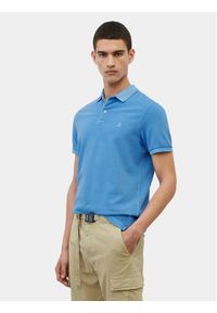 Marc O'Polo Polo M22 2496 53190 Niebieski Slim Fit. Typ kołnierza: polo. Kolor: niebieski. Materiał: bawełna