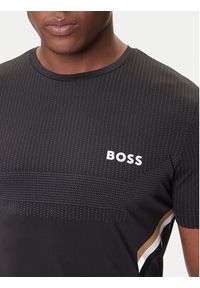 BOSS T-Shirt Tech TOC 50543329 Czarny Slim Fit. Kolor: czarny. Materiał: syntetyk