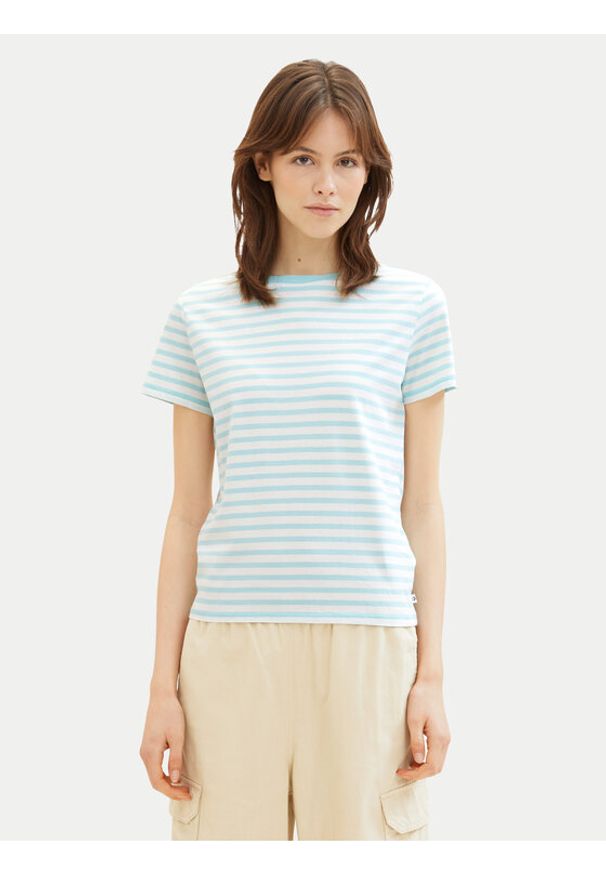 Tom Tailor Denim T-Shirt 1035867 Zielony Boxy Fit. Kolor: zielony. Materiał: bawełna