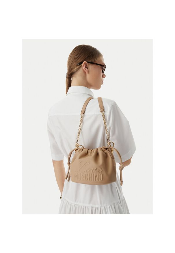Love Moschino - Torebka LOVE MOSCHINO. Kolor: beżowy