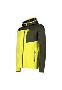 Polar z kapturem CMP. Typ kołnierza: kaptur. Kolor: żółty. Materiał: polar