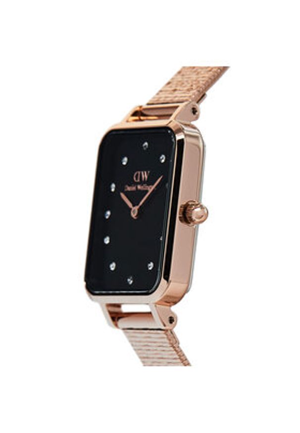 Daniel Wellington Zegarek Quadro Lumine Pressed Piano DW00100579 Złoty. Kolor: złoty