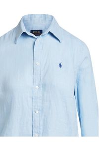 Polo Ralph Lauren Koszula 211920516003 Niebieski Relaxed Fit. Typ kołnierza: polo. Kolor: niebieski. Materiał: len #6