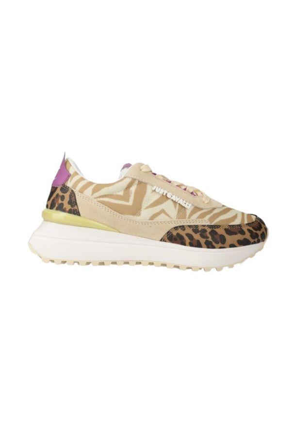 Just Cavalli - JUST CAVALLI Beżowe sneakersy Fondo Karina Dis. Kolor: beżowy