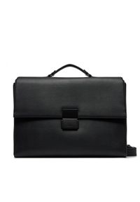 Calvin Klein Torba na laptopa Iconic Plaque Laptop Bag K50K511651 Czarny. Kolor: czarny. Materiał: skóra #1