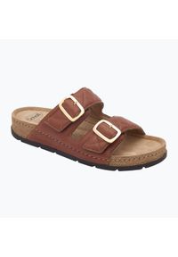 Klapki damskie Scholl Bora 2 Straps Med. Kolor: brązowy