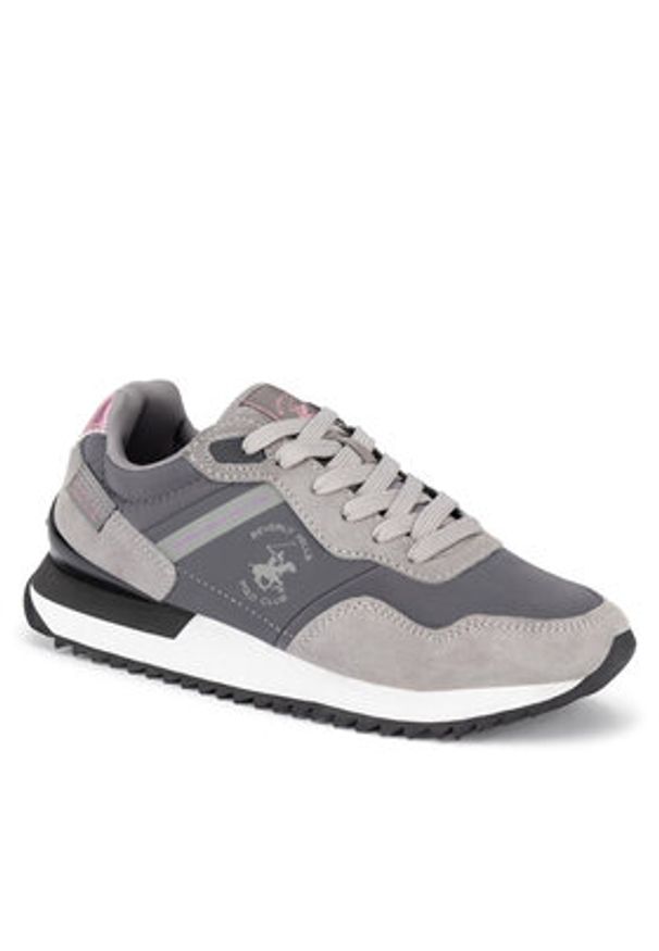 Beverly Hills Polo Club Sneakersy S9017-IW Szary. Kolor: szary. Materiał: nubuk, skóra
