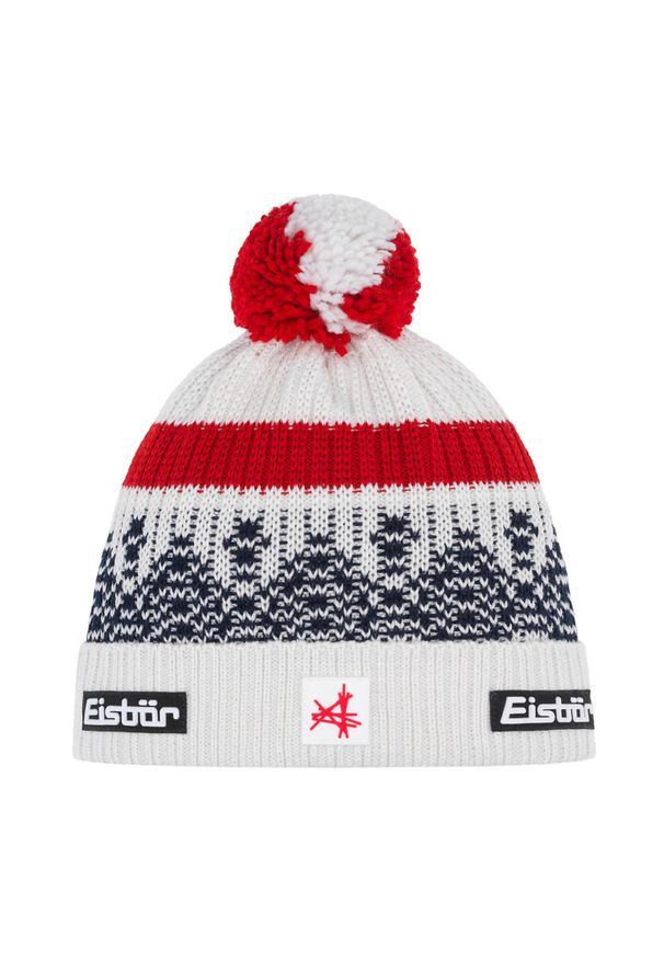 Czapka Eisbar Norrak Pompon MÜ SA. Kolor: biały. Materiał: wełna. Styl: sportowy