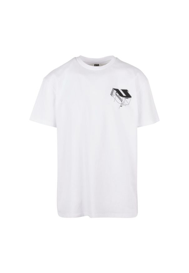Koszulka Urban Classics Organic Constructed. Kolor: biały. Materiał: bawełna. Wzór: aplikacja