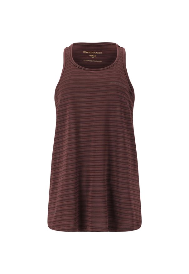 ENDURANCE - Koszulka treningowa damska Endurance Regier. Kolor: brązowy. Sport: fitness