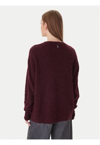 Patrizia Pepe Sweter 2K0326/K293-M536 Bordowy Regular Fit. Kolor: czerwony. Materiał: syntetyk #5