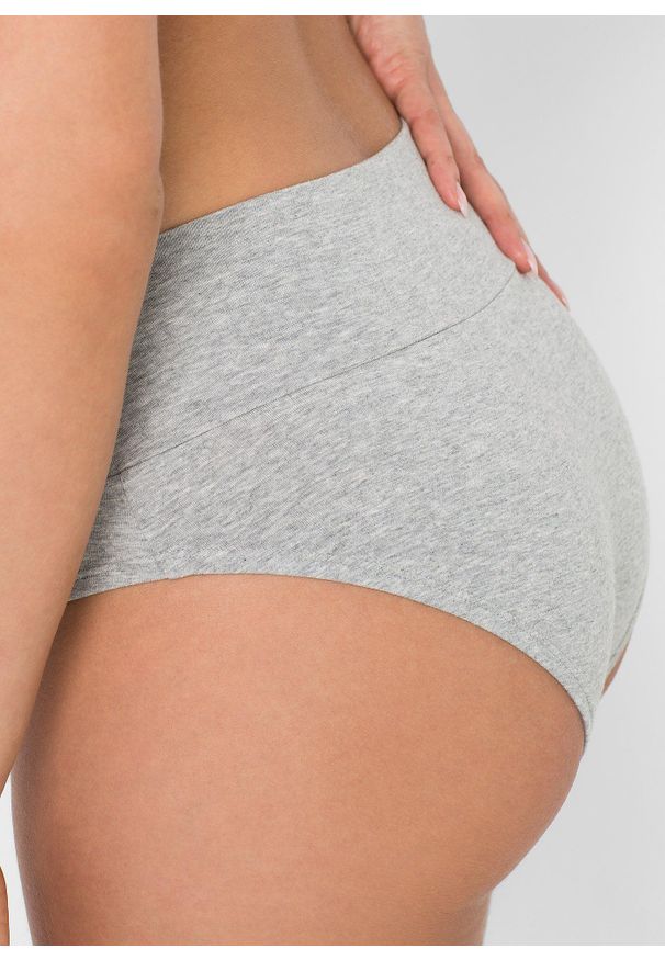 bonprix - Figi ciążowe z bawełny organicznej (3 pary). Kolekcja: moda ciążowa. Kolor: czarny. Materiał: bawełna