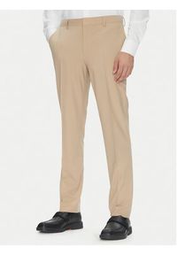 Hugo - HUGO Garnitur Henry/Getlin232X 50530116 Beżowy Slim Fit. Kolor: beżowy. Materiał: syntetyk