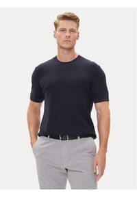 BOSS T-Shirt H-Ianni 50543161 Granatowy Regular Fit. Kolor: niebieski. Materiał: bawełna