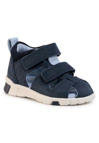 ecco - ECCO Sandały Mini Stride Sandal 76113102303 Granatowy. Kolor: niebieski. Materiał: nubuk, skóra #3