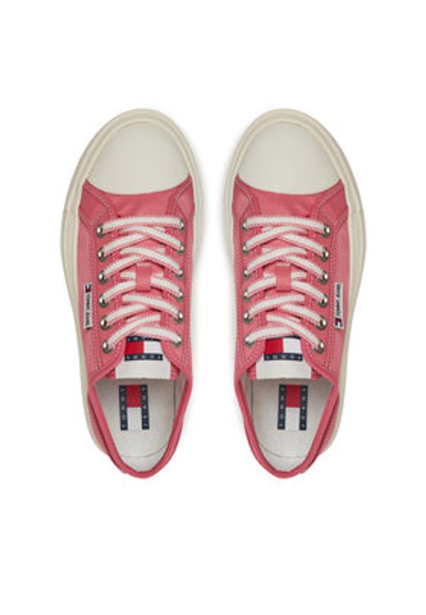 Tommy Jeans Trampki Foxing EN0EN02713 Różowy. Kolor: różowy. Materiał: materiał