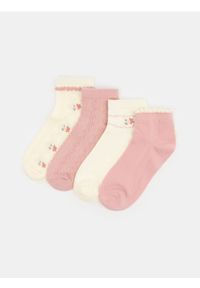 Sinsay - Skarpetki z motywem kwiatowym 4 pack - wielobarwny. Wzór: kwiaty #1