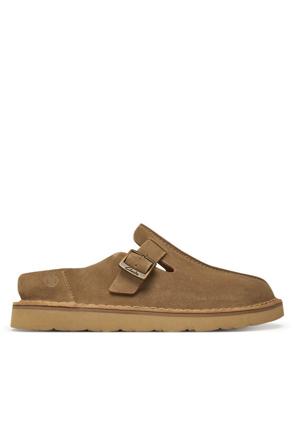 Clarks Klapki Solsbury 26180882 Brązowy. Kolor: brązowy. Materiał: skóra