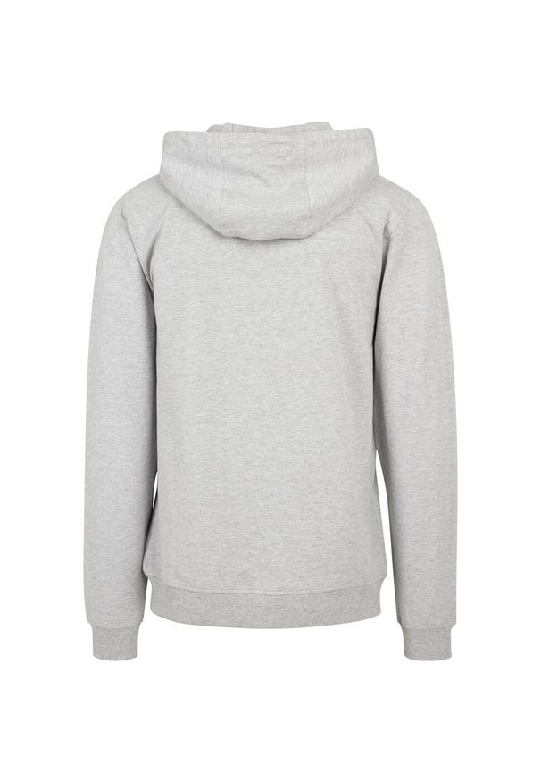 BUILD YOUR BRAND - Bluza Męska Heather French Terry Z Pełnym Zamkiem Błyskawicznym. Kolor: szary