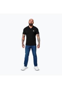 PITBULL - Koszulka polo męska Pitbull Polo Jersey Small Logo. Typ kołnierza: polo. Kolor: czarny. Materiał: jersey