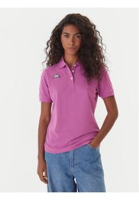 Kappa Polo Logo Sharas Wss 302B3C0 Fioletowy Regular Fit. Typ kołnierza: polo. Kolor: fioletowy. Materiał: bawełna
