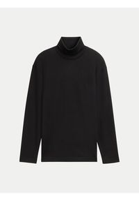 Tom Tailor Golf 1043993 Czarny Regular Fit. Typ kołnierza: golf. Kolor: czarny. Materiał: bawełna #4