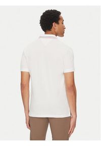TOMMY HILFIGER - Tommy Hilfiger Polo Placket Interest MW0MW38459 Biały Regular Fit. Typ kołnierza: polo. Kolor: biały. Materiał: bawełna #4